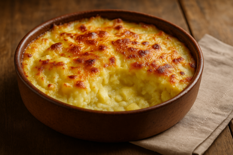 Batata com Queijo Cremosa e Douradinha