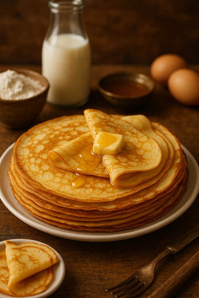 Massa para Panquecas e Crepes: leve, versátil e perfeita para qualquer recheio