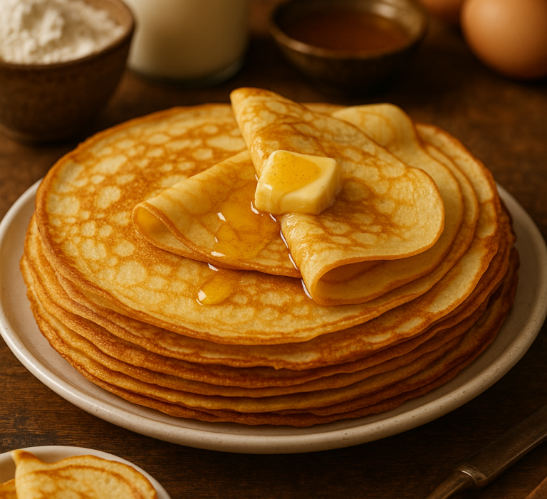 Massa para Panquecas e Crepes: leve, versátil e perfeita para qualquer recheio