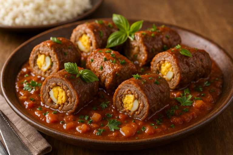 Bife Rolê com Ovos: Um Clássico Recheado de Sabor