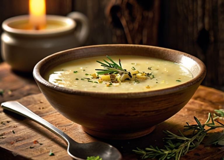 Sopa Cremosa de Batata e Alho-Poró: Conforto e Sabor no Prato