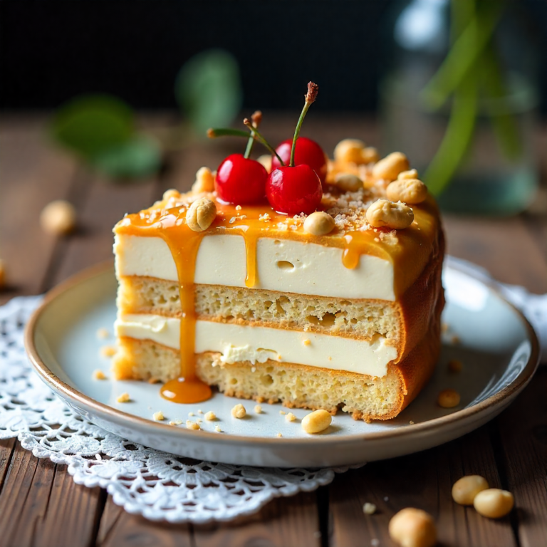 Torta Gelada de Doce de Leite com Amendoim Crocante