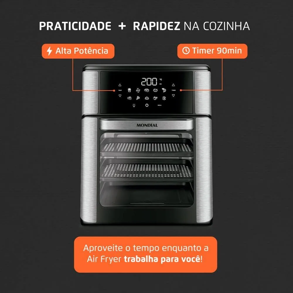 Review Completo da Air Fryer Forno Oven Mondial 12L AFON-12L-BI — Vale a Pena Ter na Sua Cozinha?