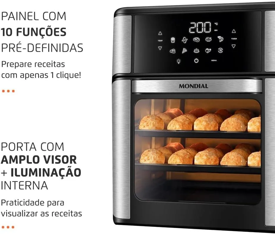 Review Completo da Air Fryer Forno Oven Mondial 12L AFON-12L-BI — Vale a Pena Ter na Sua Cozinha?