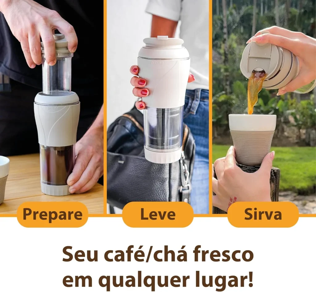 Review – Cafeteira Portátil Pressca 350ml: Café e Chá em Qualquer Lugar