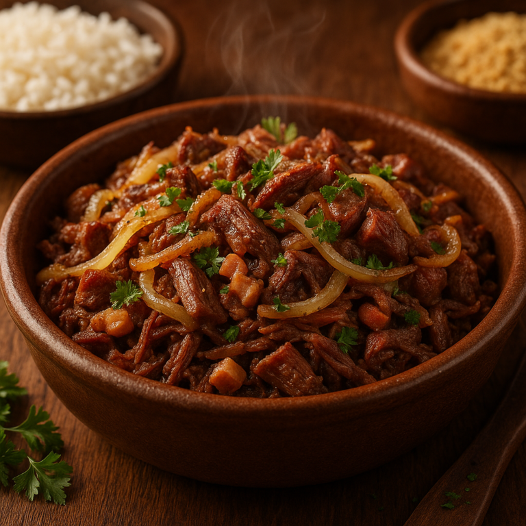 Charque Acebolado – Receita Fácil e Saborosa