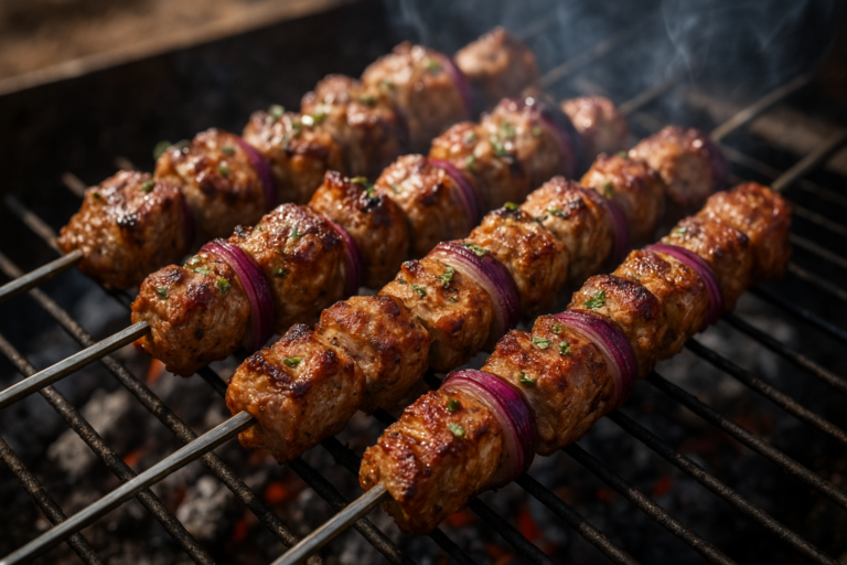 Kebab de Cordeiro – Sabor intenso e maciez irresistível na brasa