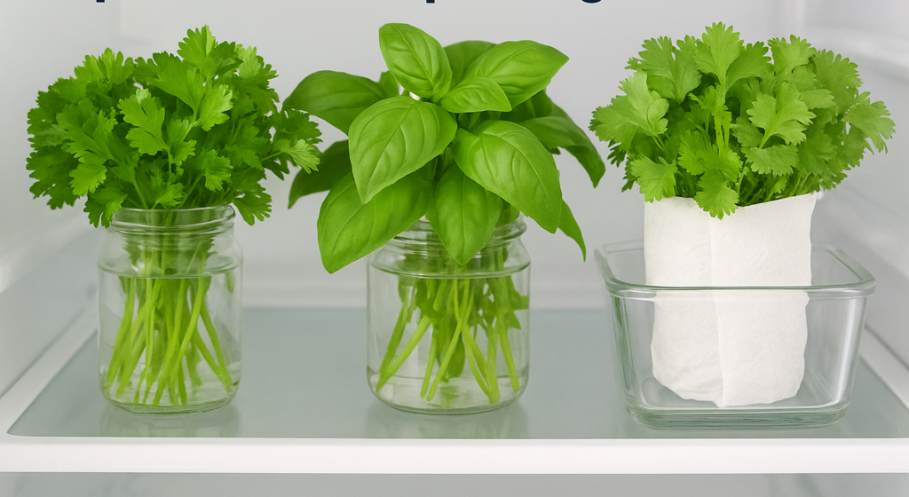 Como conservar ervas frescas por mais tempo na geladeira