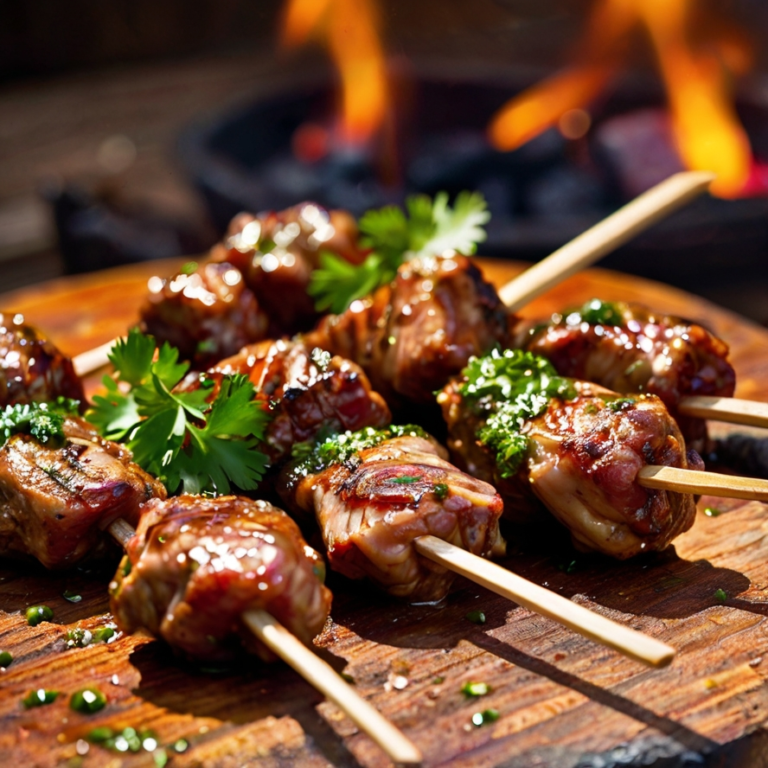 Coração de Galinha no Espeto — Sabor de Churrasco Tradicional