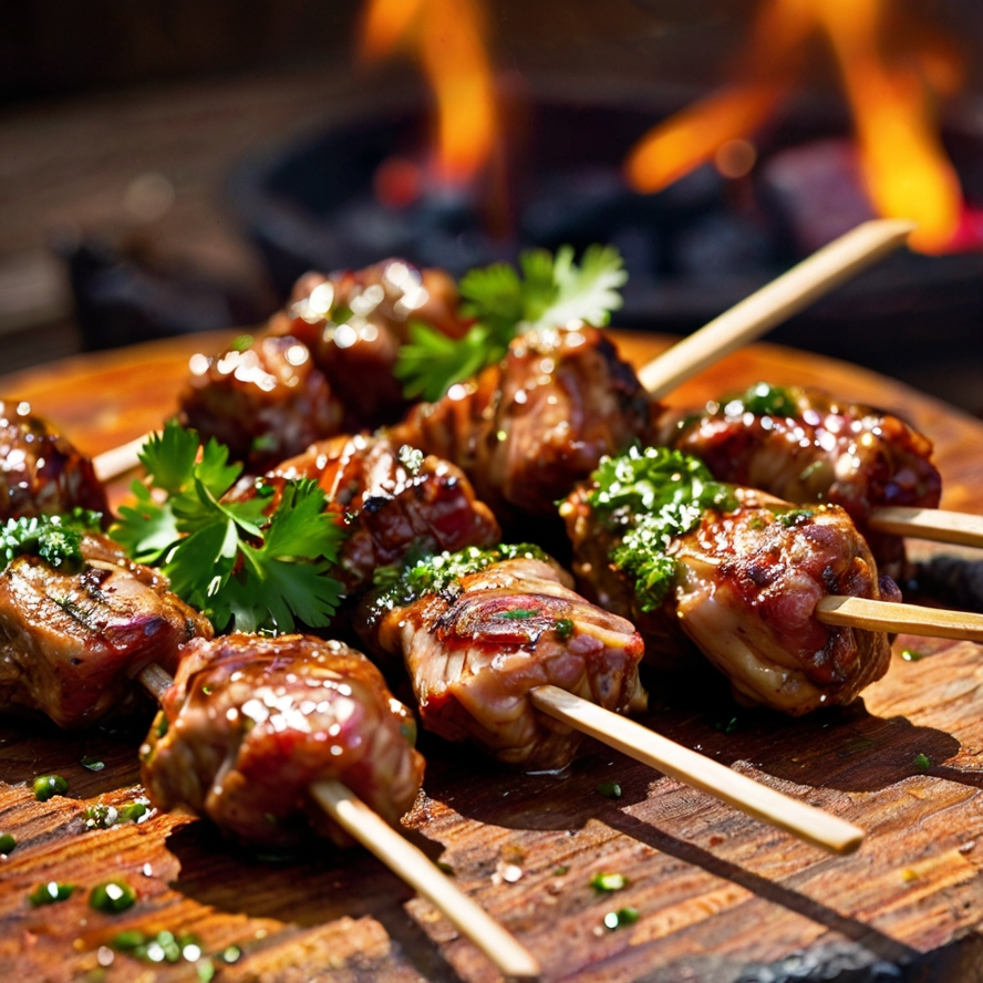 Coração de Galinha no Espeto — Sabor de Churrasco Tradicional