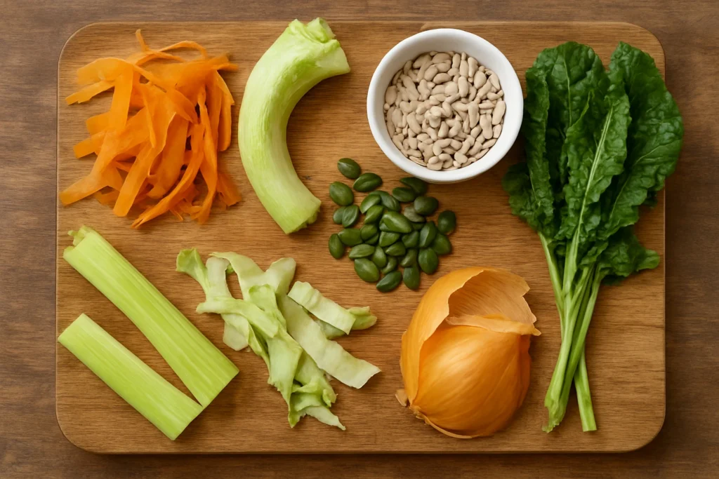 Como Reaproveitar Cascas, Talos e Sementes na Cozinha: Sustentabilidade e Sabor no Prato