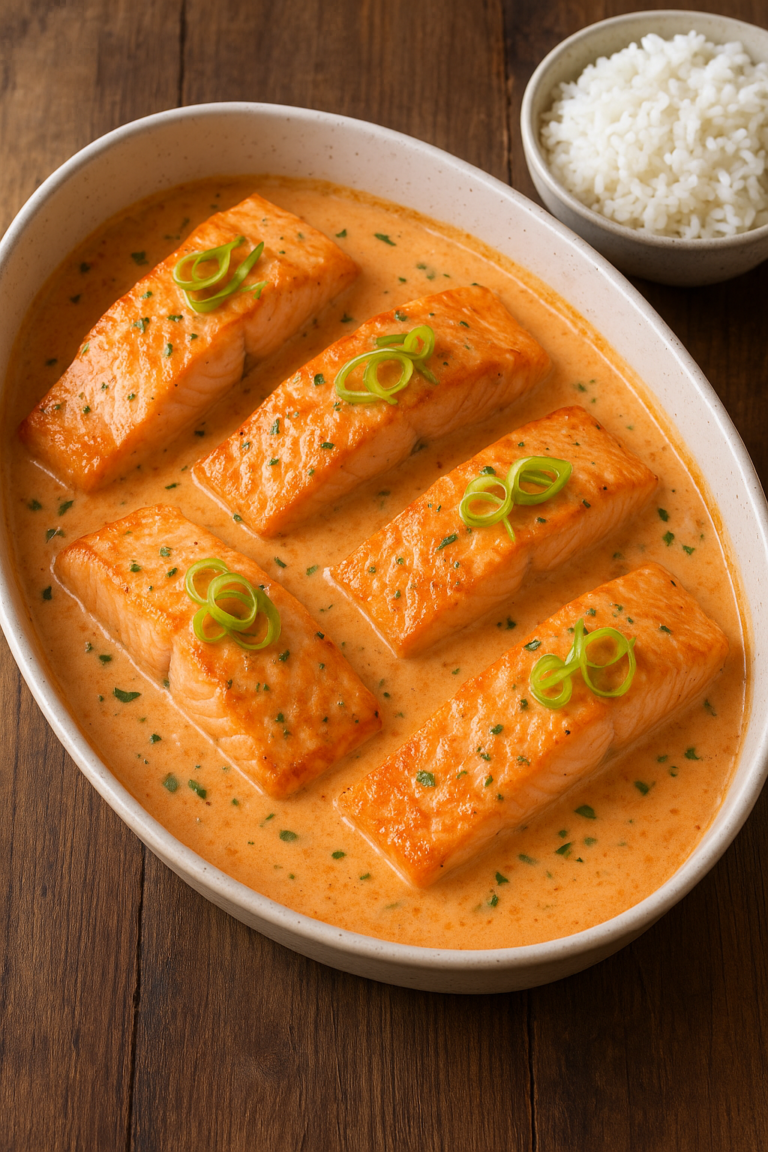 Posta de Salmão ao Forno: Cremosa e Saborosa