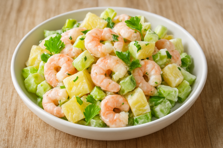 Salada de Camarão com Abacaxi: refrescante, leve e sofisticada