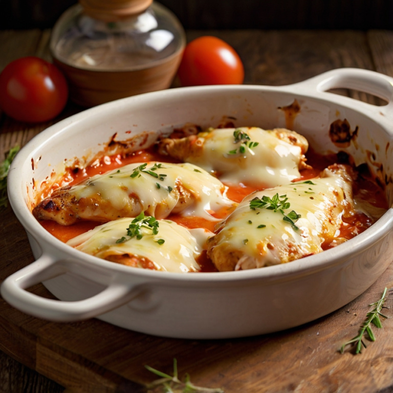 Filé de Frango Gratinado com Queijo